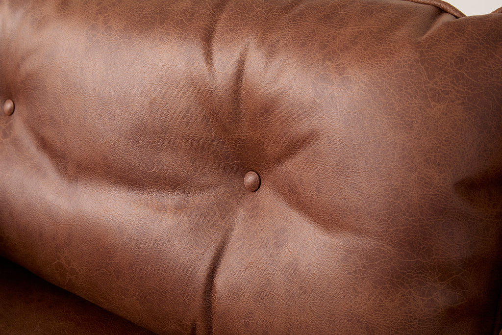 Modell 19 3-Sitzer Sofa mit linker Chaiselongue, Kastanie