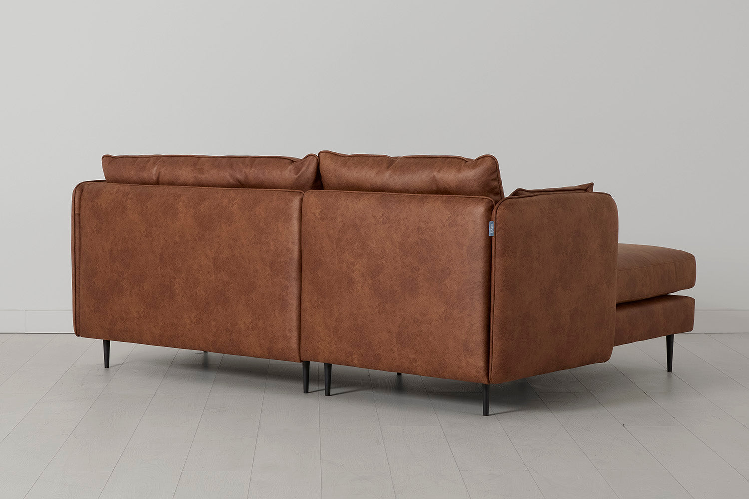 Modell 19 3-Sitzer Sofa mit linker Chaiselongue, Kastanie