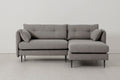 Modell 19 3-Sitzer Sofa mit rechter Recamiere, Shadow