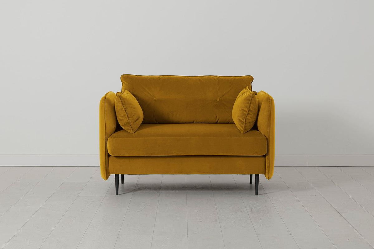 Modell 19 Zweisitzer-Sofa, Senfgelb