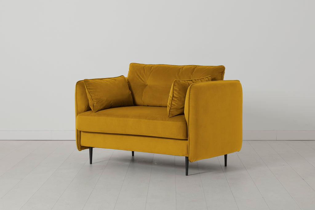 Modell 19 Zweisitzer-Sofa, Senfgelb