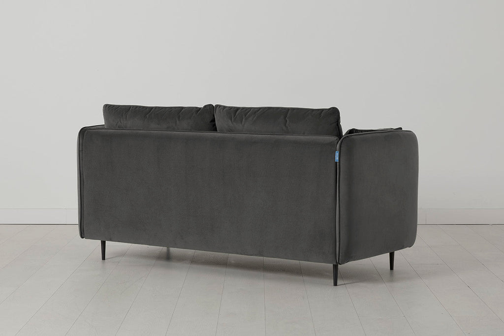 Modell 19 2-Sitzer Sofa mit Ottoman, Anthrazit