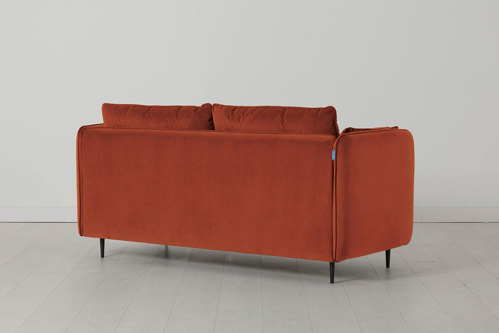 Sofa 2-Sitzer Modell 19 mit Ottoman, Ziegelrot