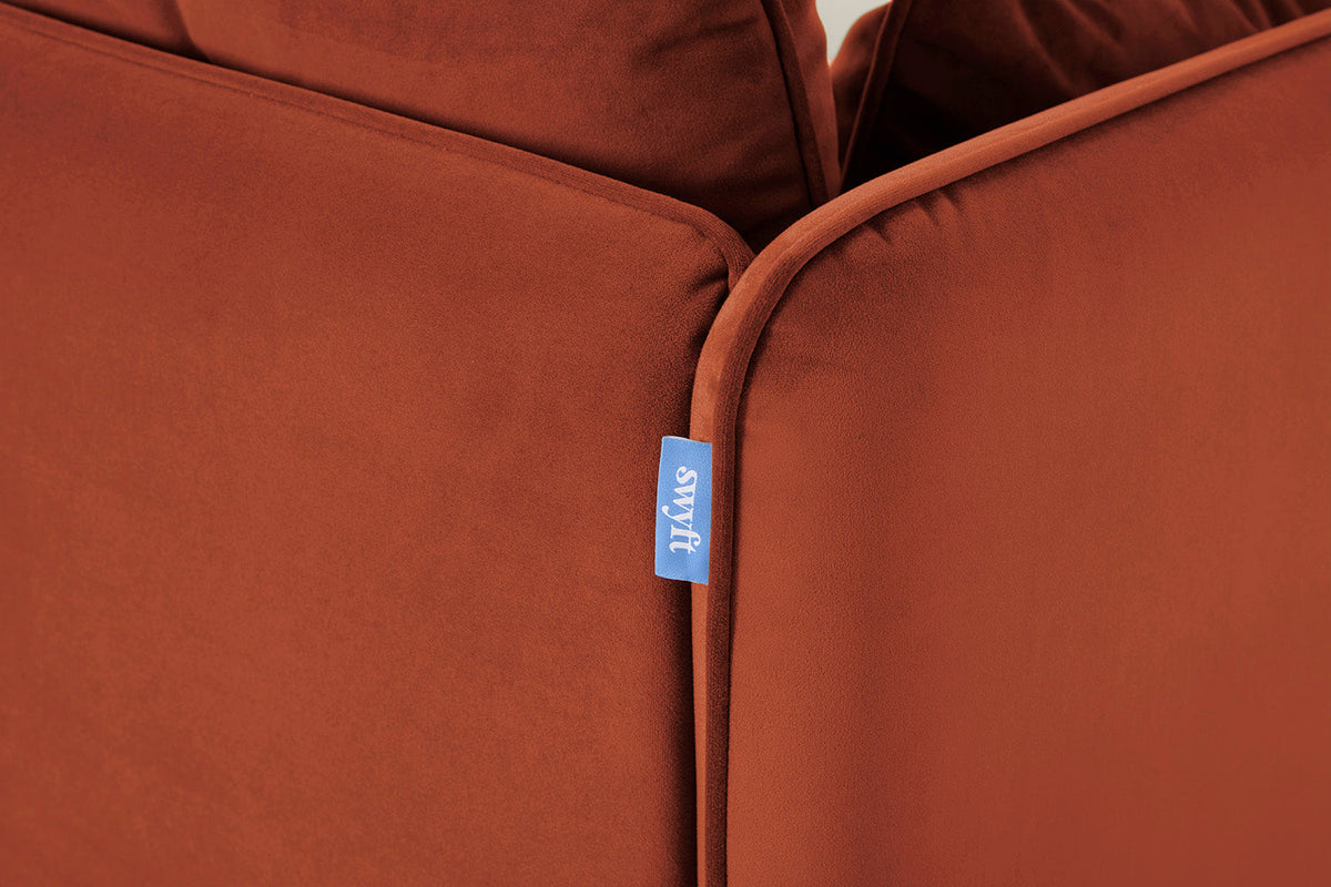 Sofa 2-Sitzer Modell 19 mit Ottoman, Ziegelrot