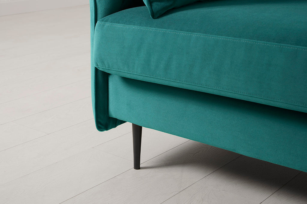 Modell 19 2-Sitzer Sofa mit Ottoman, Kingfisher