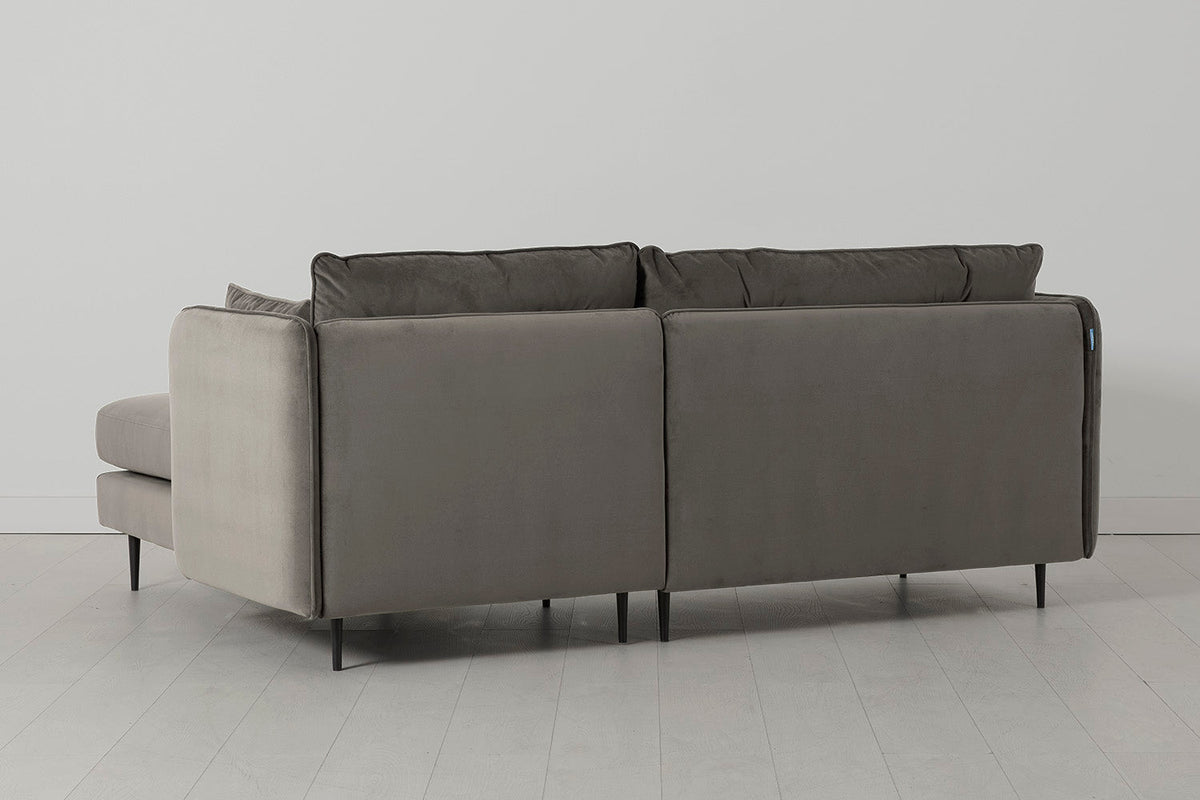 Modell 19 3-Sitzer Sofa mit rechter Récamiere, Elephant