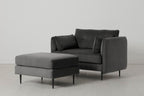 Modell 19 Zweisitzer-Sofa, Anthrazit