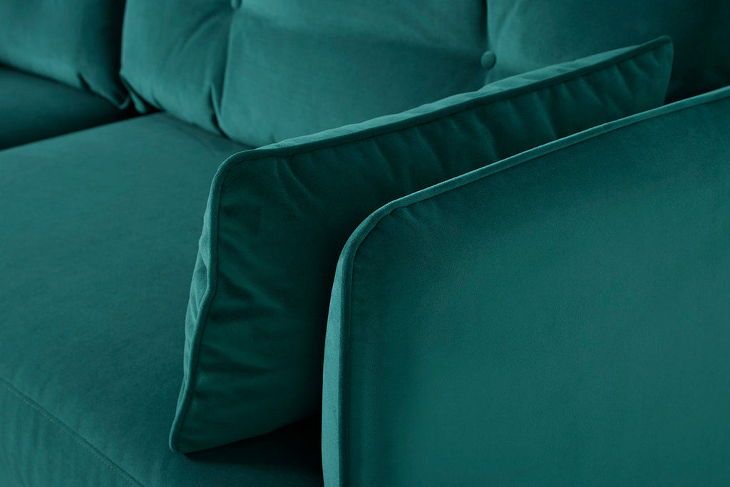 Modell 19 2-Sitzer Sofa mit Ottoman, Kingfisher