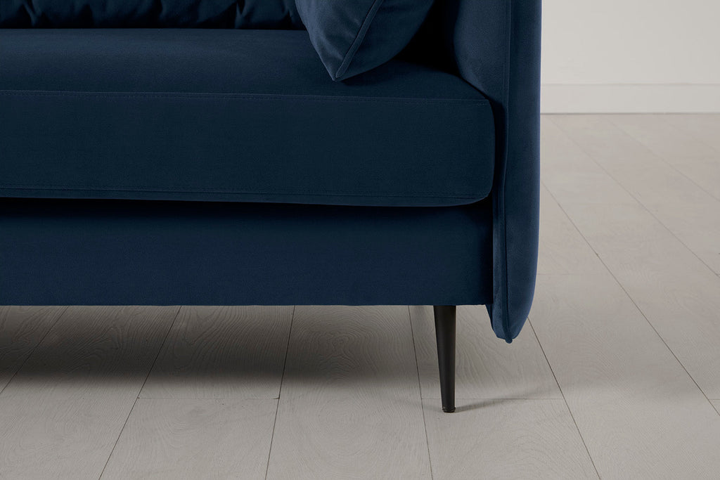 Modell 19 3-Sitzer Sofa mit linker Chaiselongue, Indigo