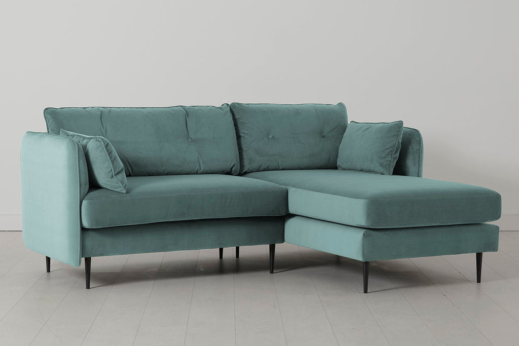 Modell 19 3-Sitzer Sofa mit Recamiere rechts, Airforce