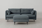 Modell 19 Dreisitzersofa mit Ottomane, Marine