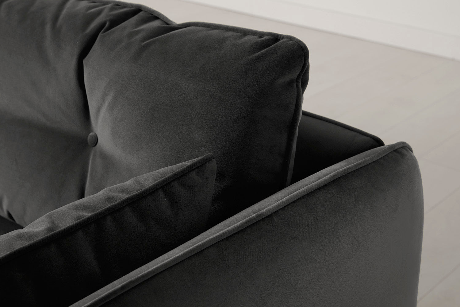 Modell 19 3-Sitzer Sofa mit Ottomane, Anthrazit