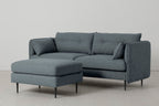 Modell 19 Dreisitzersofa mit Ottomane, Marine