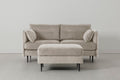 Modell 19 2-Sitzer Sofa mit Ottoman, Chalk