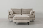 Modell 19 2-Sitzer Sofa mit Ottoman, Chalk