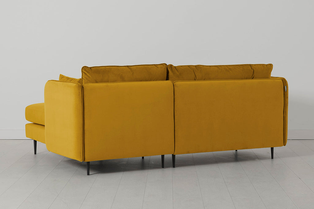 Modell 19 3-Sitzer Sofa mit Recamiere rechts, Senf