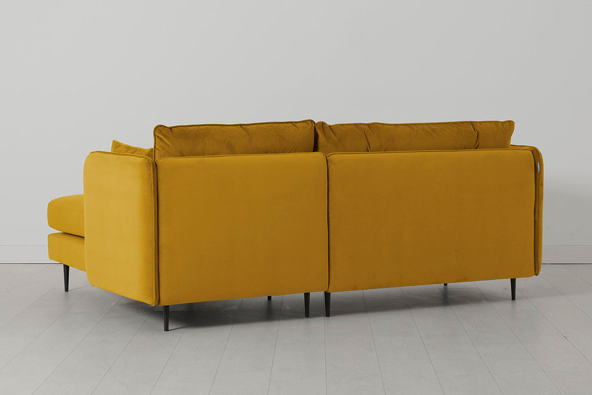 Modell 19 3-Sitzer Sofa mit Recamiere rechts, Senf