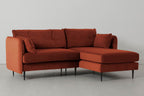 Modell 19 3-Sitzer Sofa mit Recamiere rechts, Ziegelrot