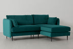 Modell 19 3-Sitzer Sofa mit rechter Chaiselongue, Kingfisher
