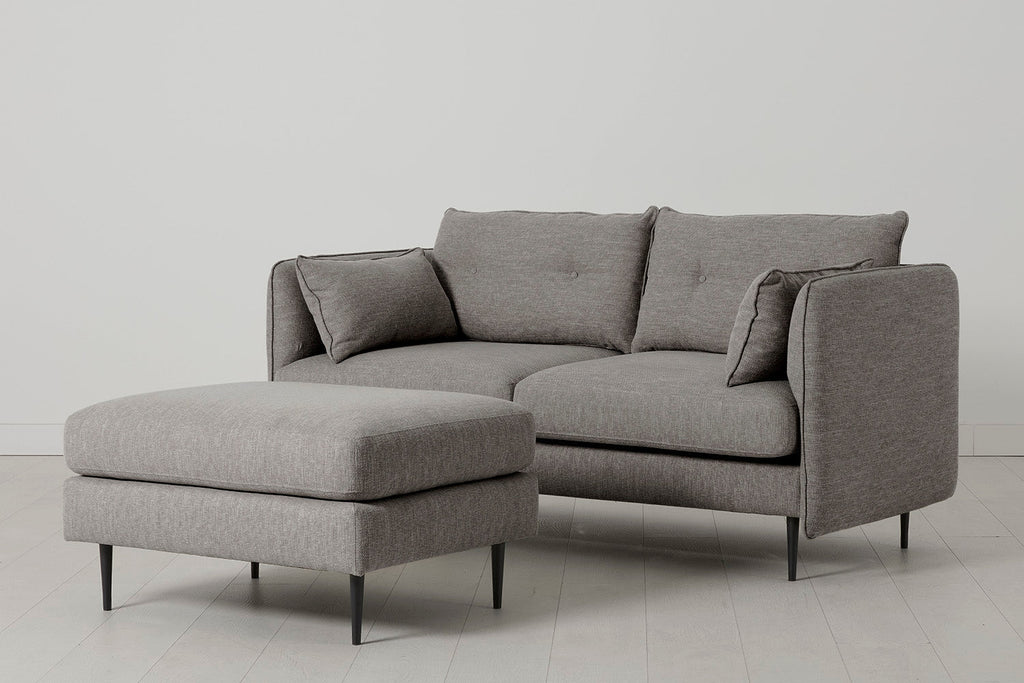 Modell 19 Zweisitzer-Sofa mit Ottomane, Shadow