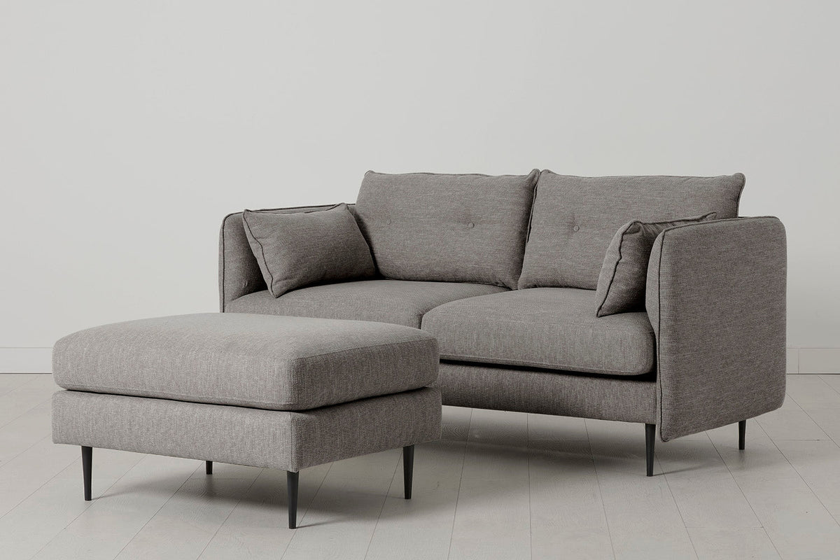 Modell 19 Zweisitzer-Sofa mit Ottomane, Shadow