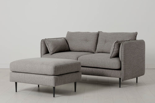 Modell 19 Zweisitzer-Sofa mit Ottomane, Shadow