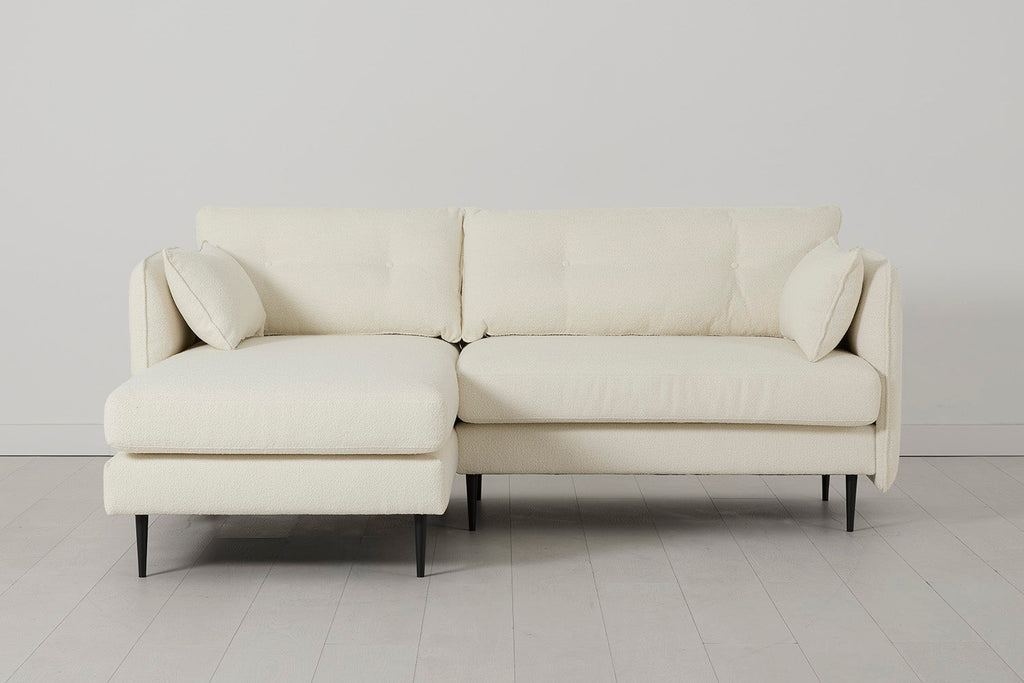 Modell 19 3-Sitzer Sofa mit linker Chaise, Elfenbein