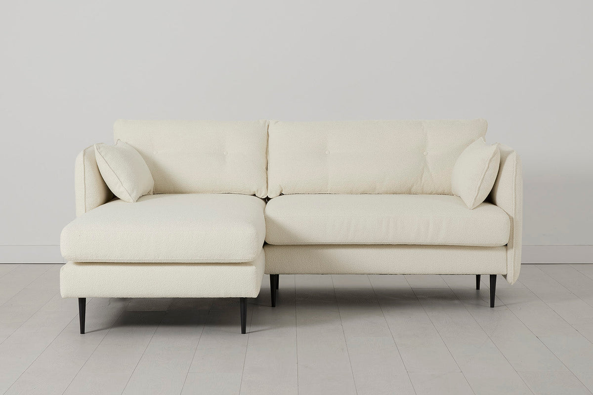 Modell 19 3-Sitzer Sofa mit linker Chaise, Elfenbein