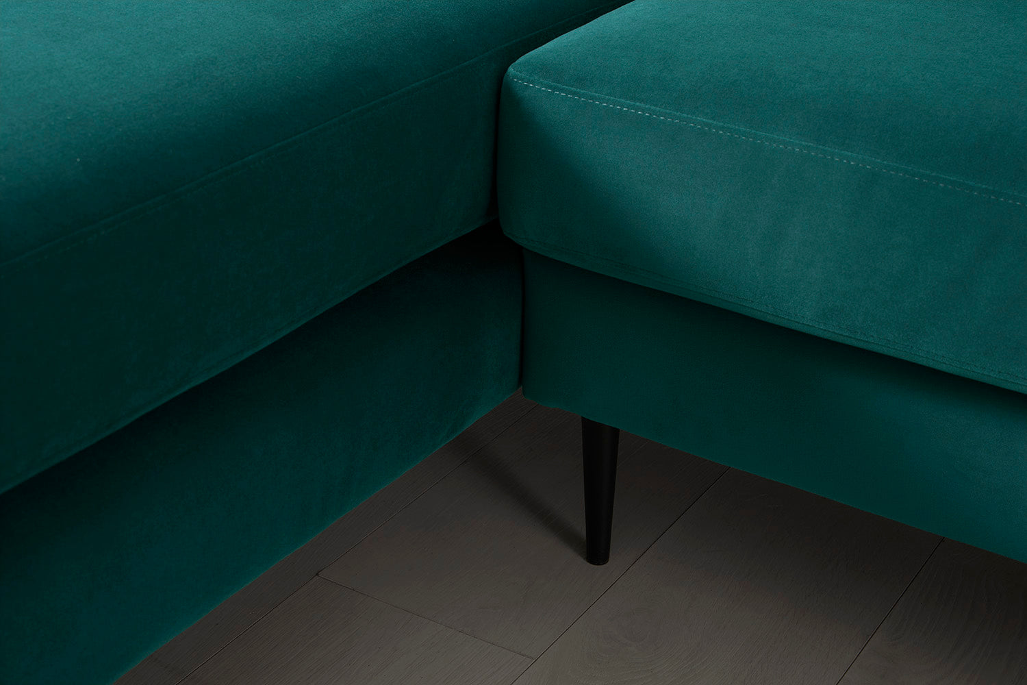 Modell 19 3-Sitzer Sofa mit linker Chaiselongue, Kingfisher