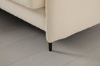 Modell 19 Dreisitzer-Sofa mit Ottomane, Elfenbein