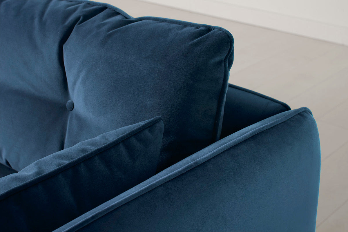 Modell 19 3-Sitzer Sofa mit linker Chaiselongue, Petrol