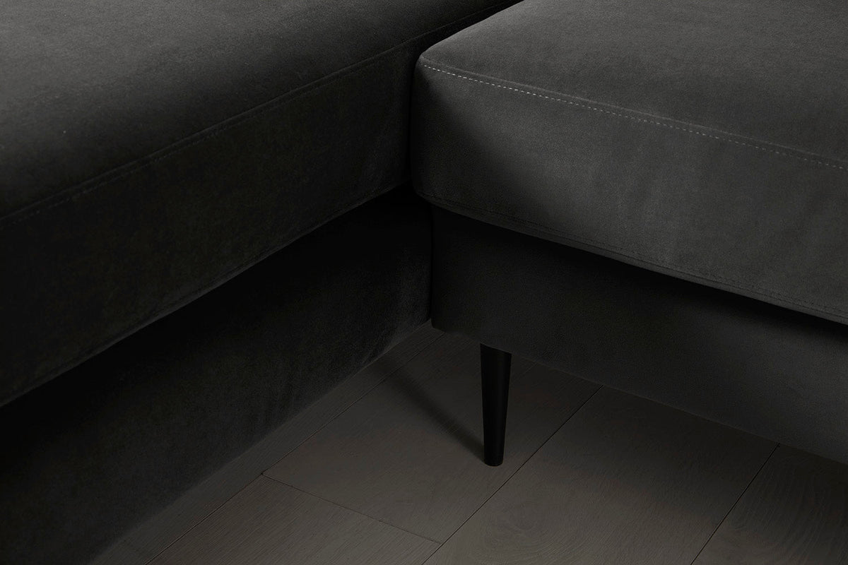 Modell 19 3-Sitzer Sofa mit linker Chaiselongue, Anthrazit