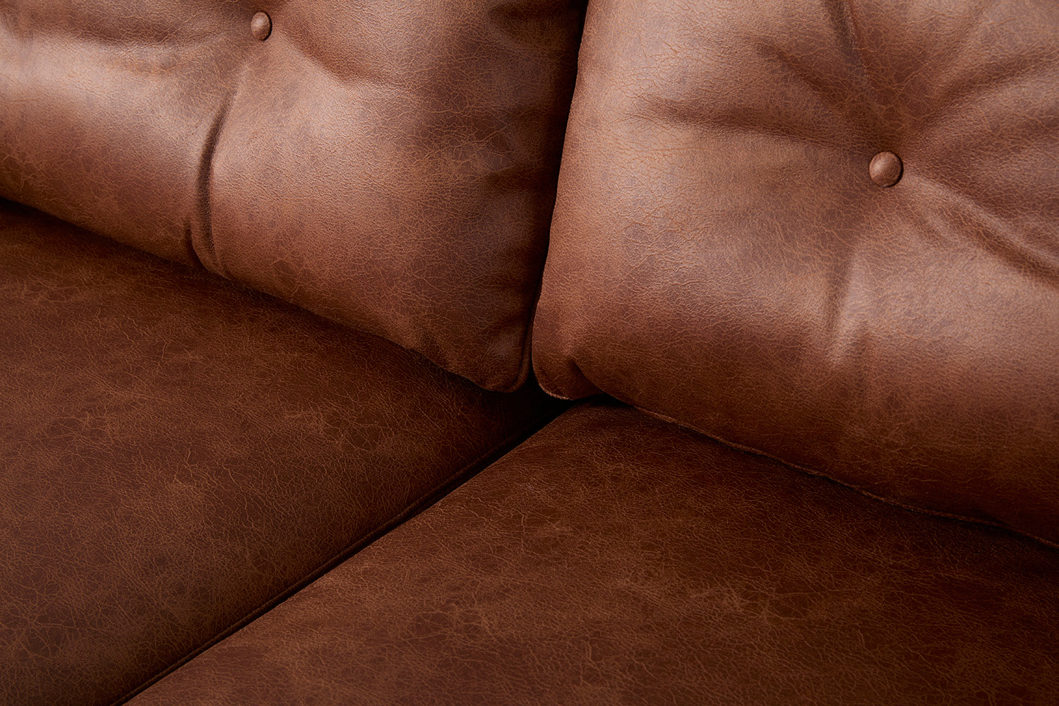Modell 19 3-Sitzer Sofa mit rechter Chaiselongue, Kastanienbraun