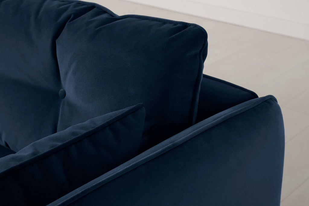 Modell 19 3-Sitzer Sofa mit Ottomane, Indigo