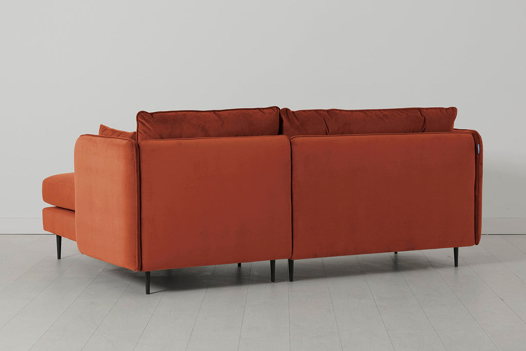 Modell 19 3-Sitzer Sofa mit Recamiere rechts, Ziegelrot