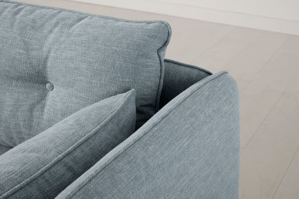 Modell 19 Dreisitzer-Sofa mit Ottoman, Seaglass