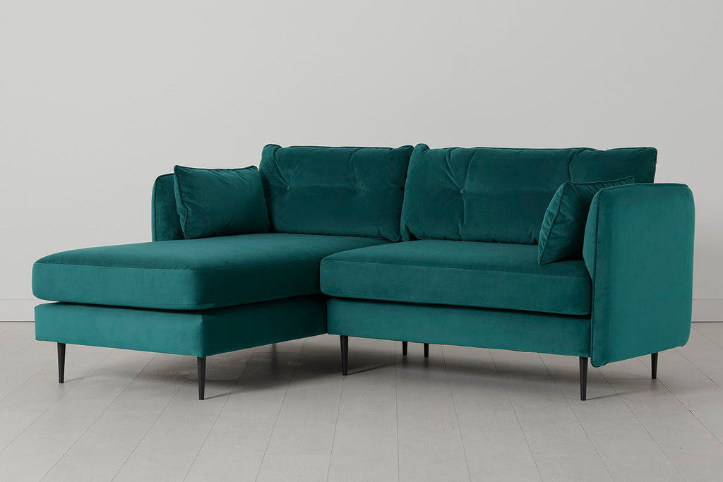 Modell 19 3-Sitzer Sofa mit linker Chaiselongue, Kingfisher