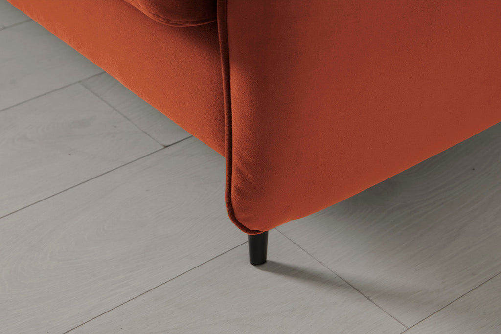 Modell 19 3-Sitzer Sofa mit linker Chaiselongue, Ziegelrot