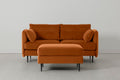 Modell 19 Zweisitzer-Sofa mit Ottomane, Bronze