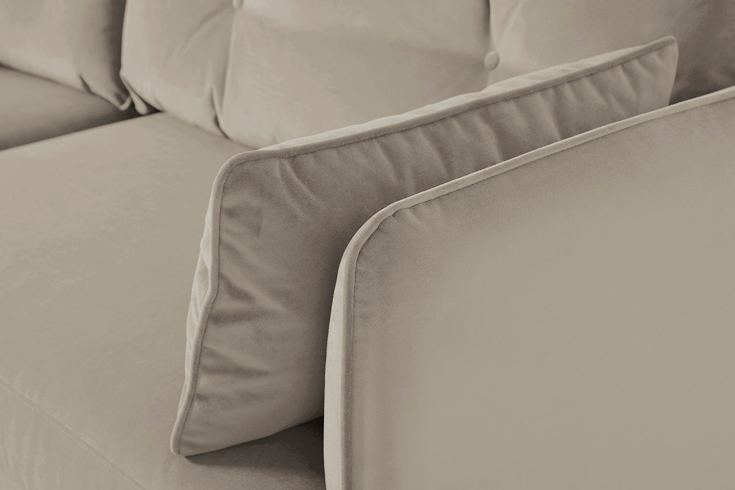 Modell 19 Dreisitzer-Sofa mit Recamiere rechts, Bone