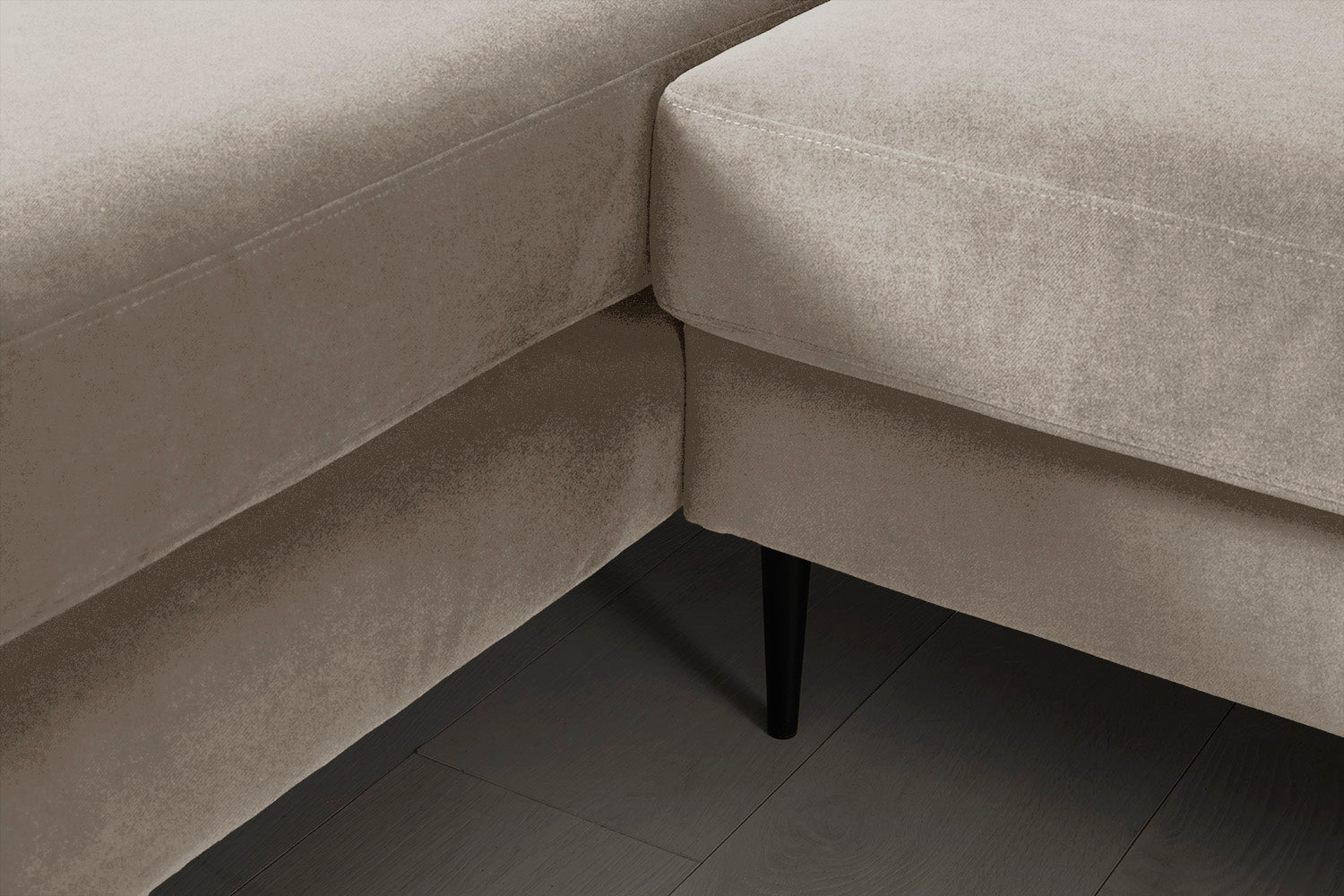 Modell 19 3-Sitzer Chaiselongue Rechts, Kreide