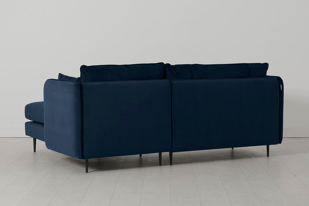 Modell 19 3-Sitzer Sofa mit Recamiere rechts, Indigo