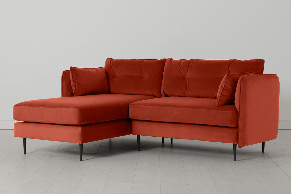 Modell 19 3-Sitzer Sofa mit linker Chaiselongue, Paprika