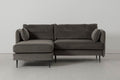 Modell 19 3-Sitzer Sofa mit linker Chaiselongue, Elefant