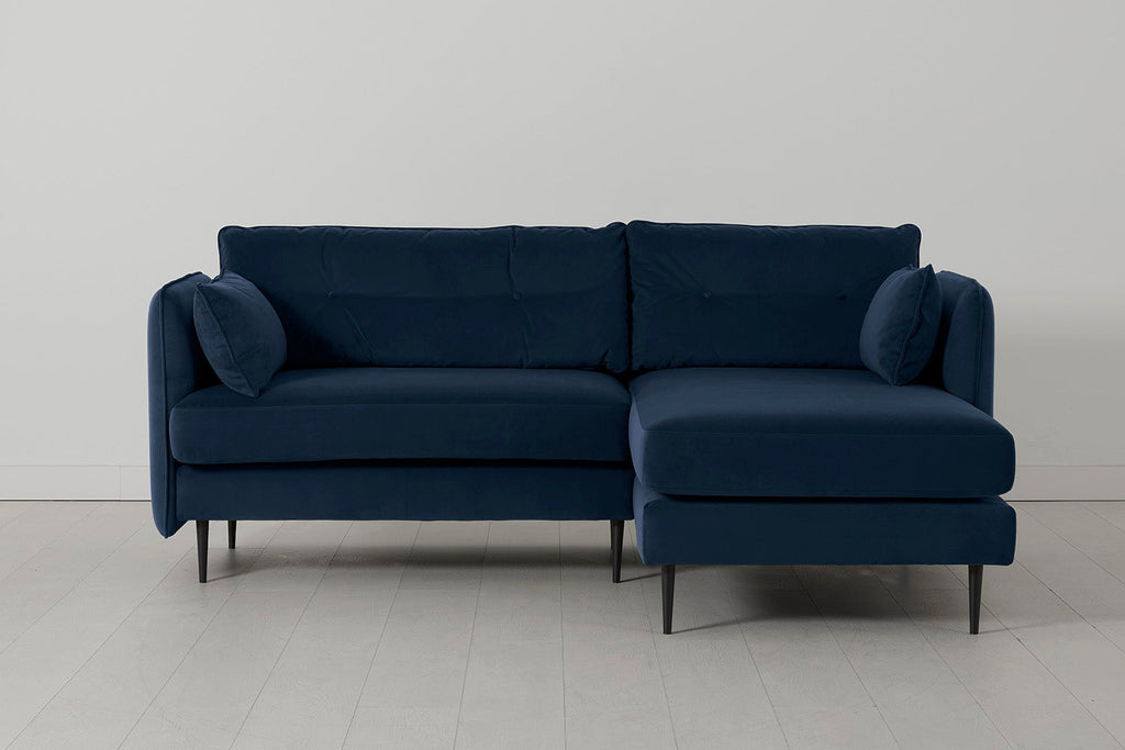 Modell 19 3-Sitzer Sofa mit Recamiere rechts, Indigo