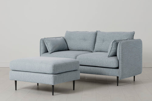 Modell 19 Zweisitzer-Sofa mit Ottomane, Seaglass