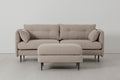 Modell 19 Dreisitzer-Sofa mit Ottomane, Pumice