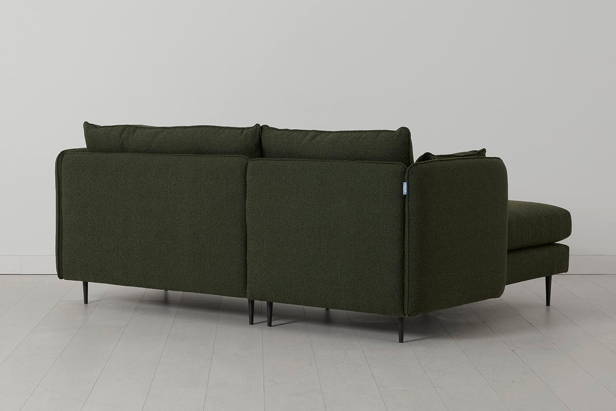 Modell 19 Dreisitzer Sofa mit linker Chaiselongue, Farn