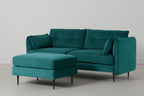 Modell 19 3-Sitzer-Sofa mit Ottoman, Kingfisher