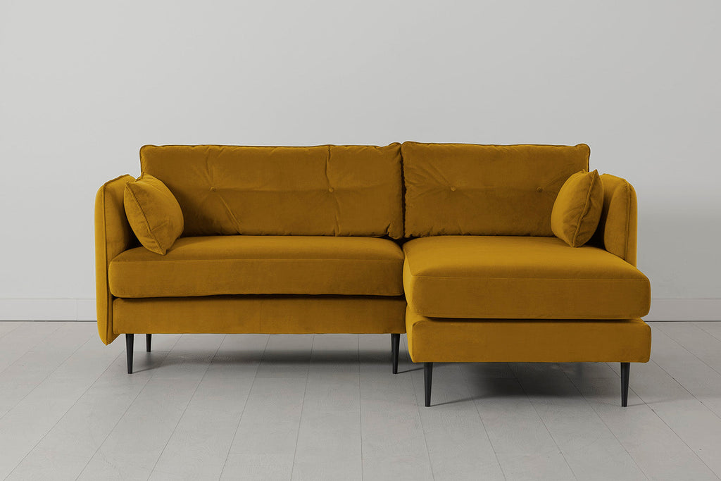 Modell 19 3-Sitzer Sofa mit Recamiere rechts, Senf